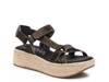 Pathbreaker Espadrille Wedge Sandal Green Faux Calf Hair view