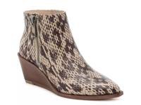 Kipp Wedge Bootie Beige/Black Snake Printed Leather view