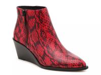 Kipp Wedge Bootie Red/Black Snake Printed Leather view