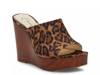 Shantelle Wedge Sandal Black/Brown Leopard Print Satin view