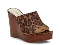 Shantelle Wedge Sandal Black/Brown Leopard Print Satin view