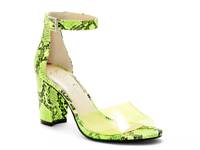 Sherron Sandal Lime Green/Black Snake Print Faux Leather view
