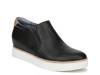 If Only Wedge Slip-On Sneaker Black Faux Leather view