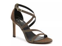 Mardelle Sandal Gold Metallic Shimmer Fabric view