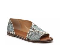 Pavletta Flat Blue/IvoryBlack Snake Print Faux Leather view