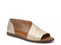 Pavletta Flat Gold Metallic Leather view