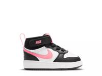 Court Borough Mid High-Top Sneaker - Kids' Black/Pink view