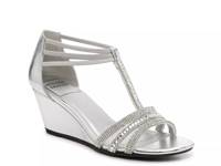 Badge Wedge Sandal Silver Metallic view