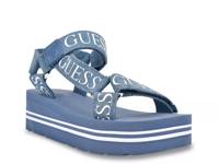 Avin Wedge Sandal Blue view