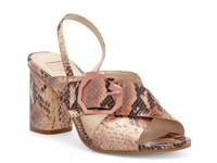 Karna Sandal Beige/Black/Blush Snake Print view