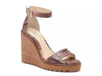 Gretam Wedge Sandal Light Pink Snake Print view