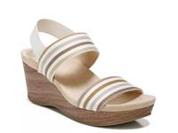 Delta Wedge Sandal Tan Stripes view
