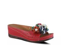 Flowerchild Wedge Sandal Red view