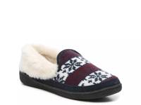 Knit Slipper Navy/Burgundy/Off White view
