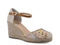 Mamba Espadrille Wedge Sandal Tan Multicolor view