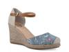 Mamba Espadrille Wedge Sandal Blue Floral Print view