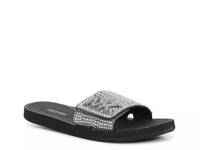 MK Slide Sandal - Women's Black/Silver Metallic view