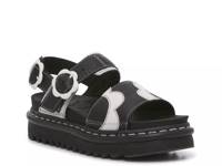 Voss Platform Sandal - Women's Black/White Floral Print view