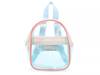 Clear Mini Backpack Light Blue/Red view