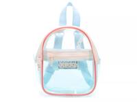 Clear Mini Backpack Light Blue/Red view