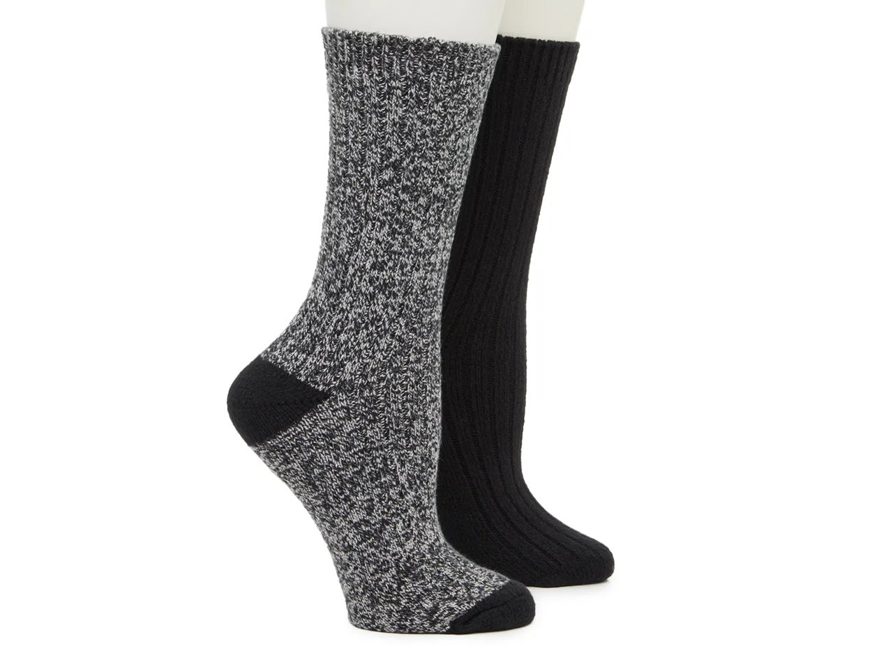 Soft Polytam Marled Women's Crew Socks - 2 Pack
