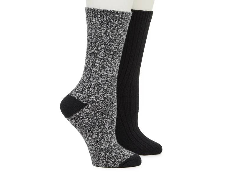 Soft Polytam Marled Women's Crew Socks - 2 Pack