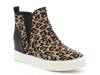 Ditta Wedge High-Top Sneaker Light Brown/Black Leopard Print view