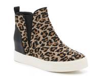 Ditta Wedge High-Top Sneaker Light Brown/Black Leopard Print view
