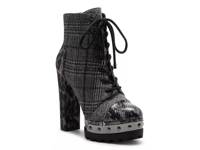 Irella Platform Bootie Grey/Black Plaid/Leopard/Snake Print view