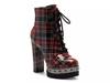Irella Platform Bootie Red/Black Plaid view