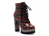 Irella Platform Bootie Red/Black Plaid view