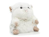Hamster Warming Stuffed Animal Light Grey/White view