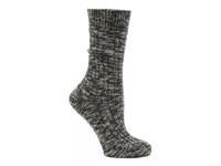 Cotton Slub Women's Crew Socks Black/Grey view