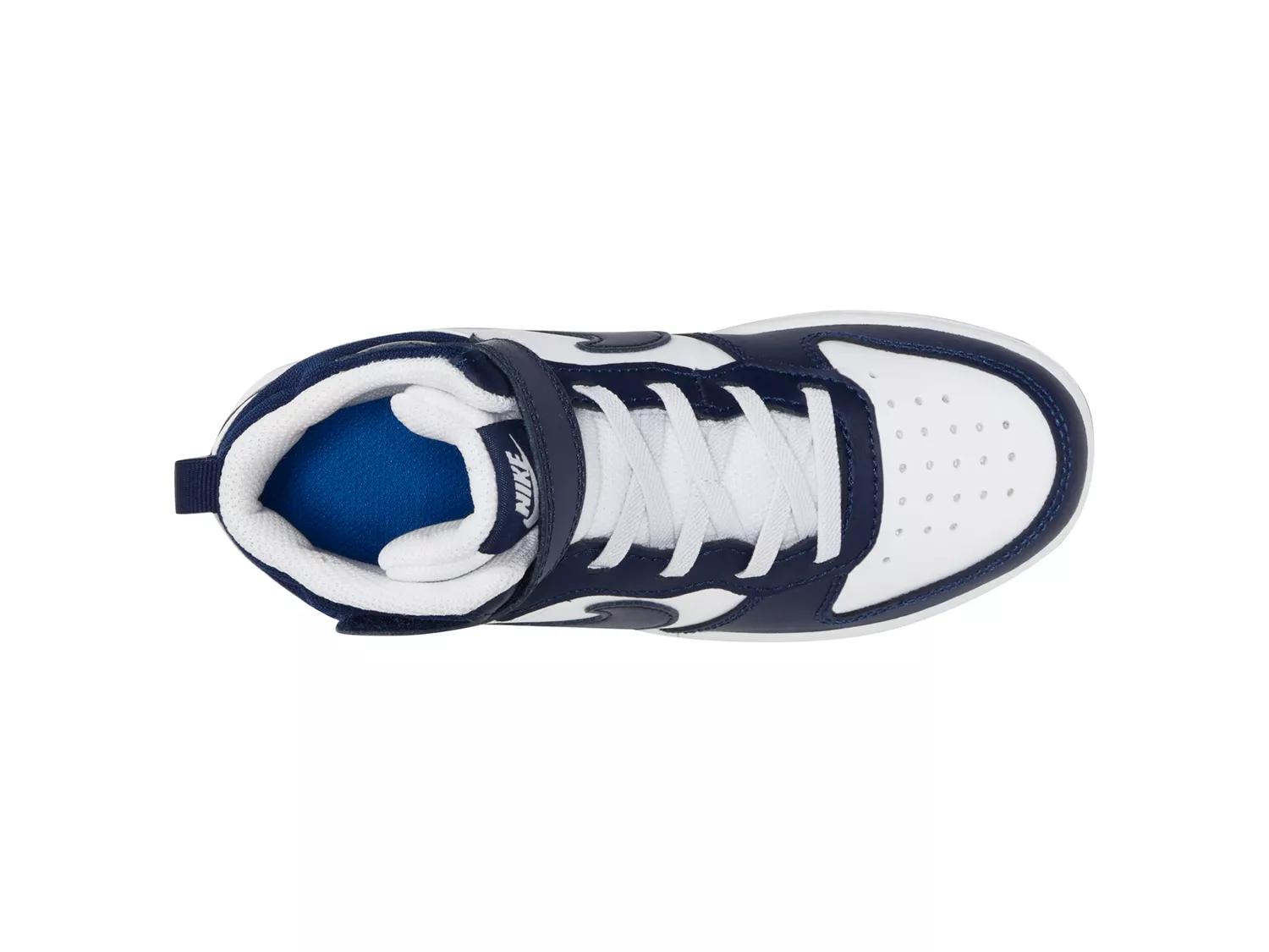Nike キッズスニーカー US 2Y ネイビー/ホワイト　21cm モアテン Nike Court Borough Mid 2 Sneaker - Kids' - Free Shipping | DSW
