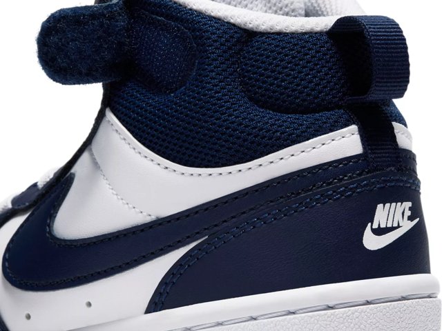 Nike キッズスニーカー US 2Y ネイビー/ホワイト　21cm モアテン Nike Court Borough Mid 2 Sneaker - Kids' - Free Shipping | DSW