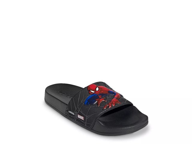 Adilette Spiderman Slide Sandal - Kids'