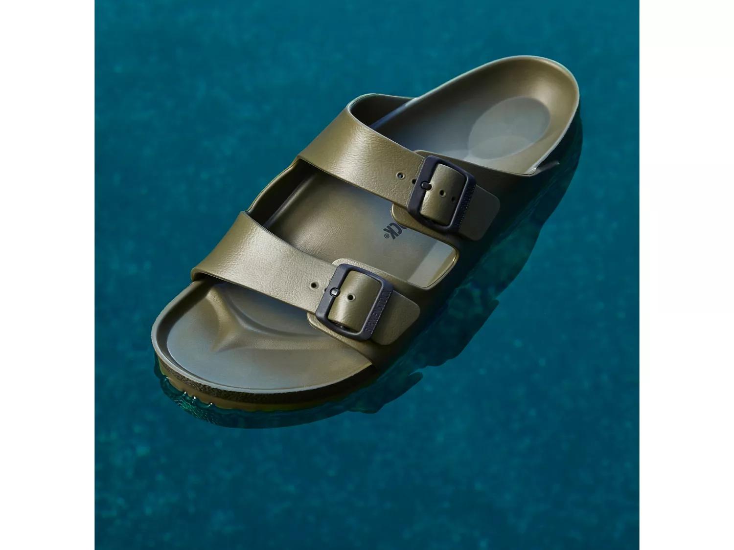Birkenstock Arizona Essentials Mens Olive Green EVA Two-Buckle Slide Sandals. Amazon.com | Luffymomo Adjustable Slip on Eva Double Buckle  main image 4