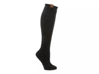 Chunky Cable Women's Knee Socks Black view