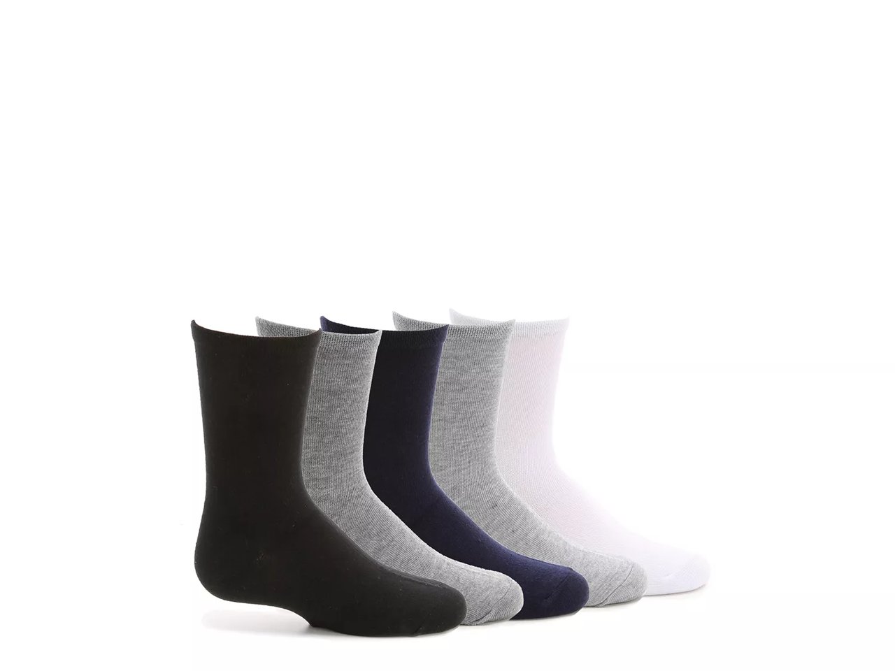 Solid Kids' Crew Socks - 5 Pack