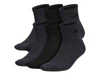 Athletic Cushioned Men’s Quarter Ankle Socks Black/Charcoal view