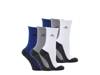 Angle Stripe Kids' Crew Socks - 6 Pack White/Blue/Grey view