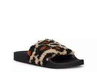 Shear Slide Sandal Brown & Black Leopard Print view