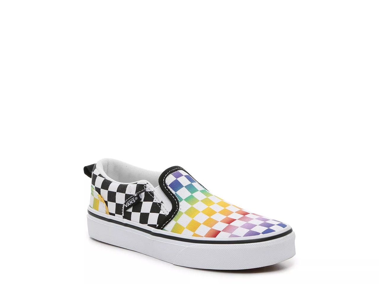 Asher Rainbow Check Slip-On Sneaker - Kids'