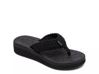 Caila Wedge Flip Flop Black view