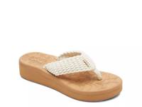 Caila Wedge Flip Flop Cream view