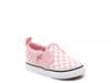 Asher Slip-On Sneaker - Kids' Pink/White Checkerboard view
