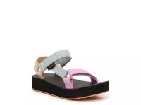 Midform Universal Platform Sandal - Kids' Lilac/Grey/Beige Color Block view