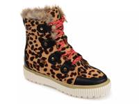 Glacier Platform Bootie Brown & Black Leopard Print view