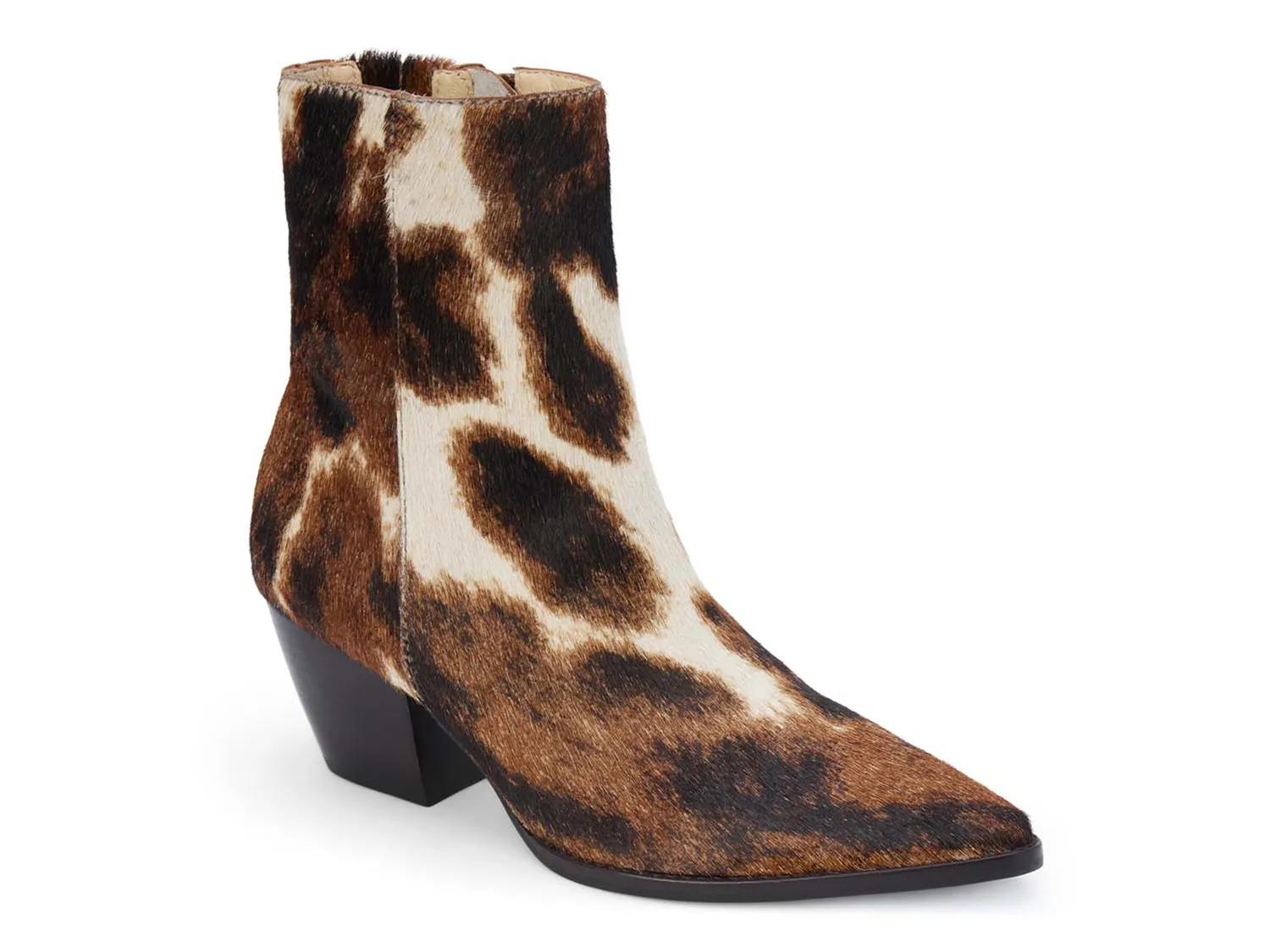 Matisse Caty Bootie | Women's | Brown/White Cow Print Calf Hair Leather | Size 5.5 | Boots