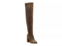 Brixten Over-the-Knee Boot Brown & Black Leopard Print view